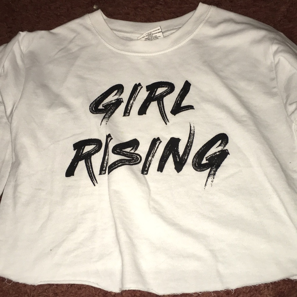 White long sleeve crop top